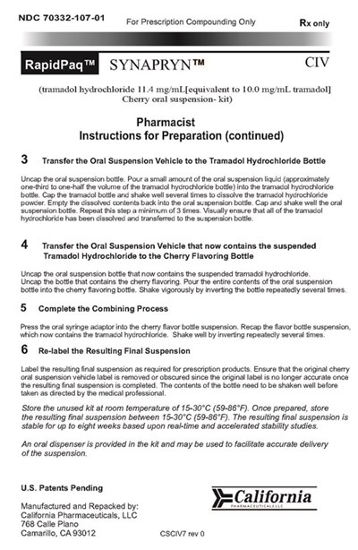 Calif Istruct2 107 (Califpharm Synapryn Inst 2)